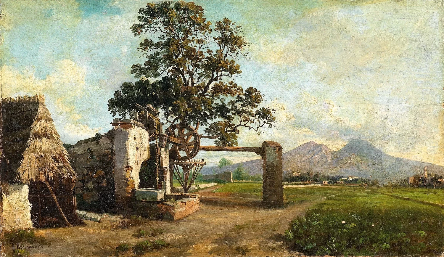 Paesaggio con casolari